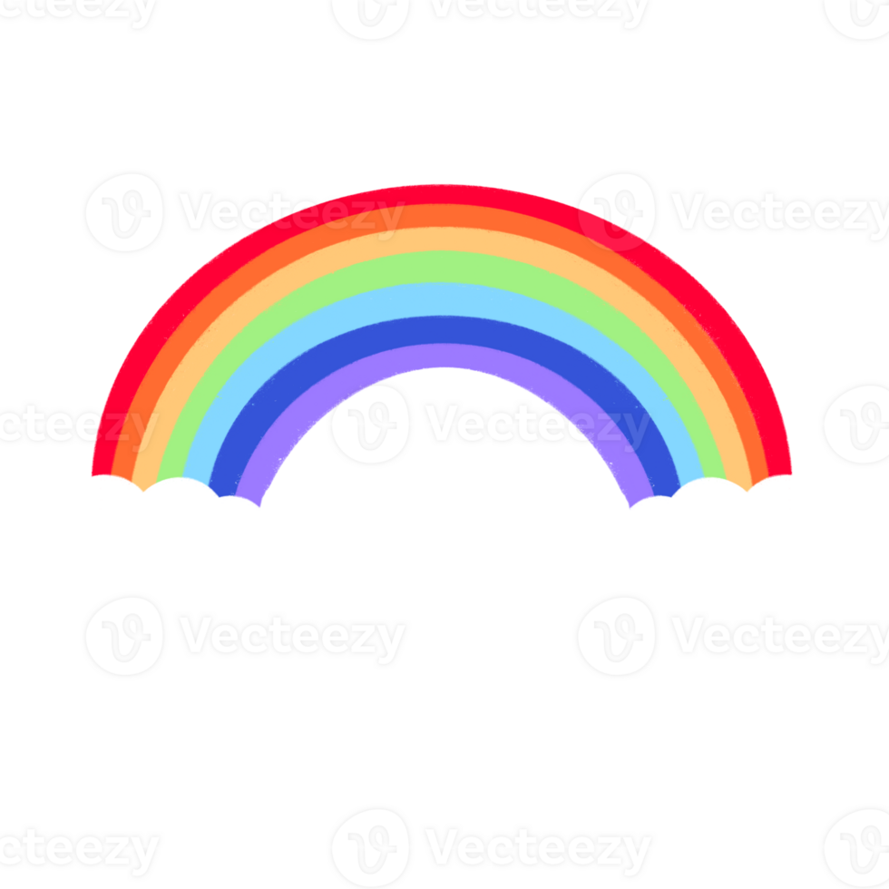 Rainbow With Clouds Cartoon illustration Rainbow Drawing Colorful Rainbow Cartoon png
