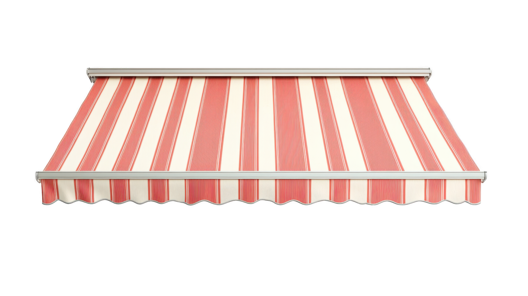 red and cream striped awning isolated on transparent background png