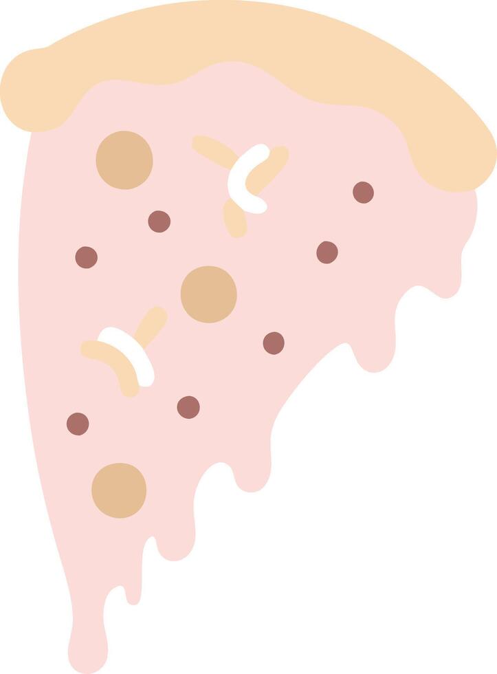 Illustration Melted Pizza Slice with Toppings for Food Design and Marketing Materials vector