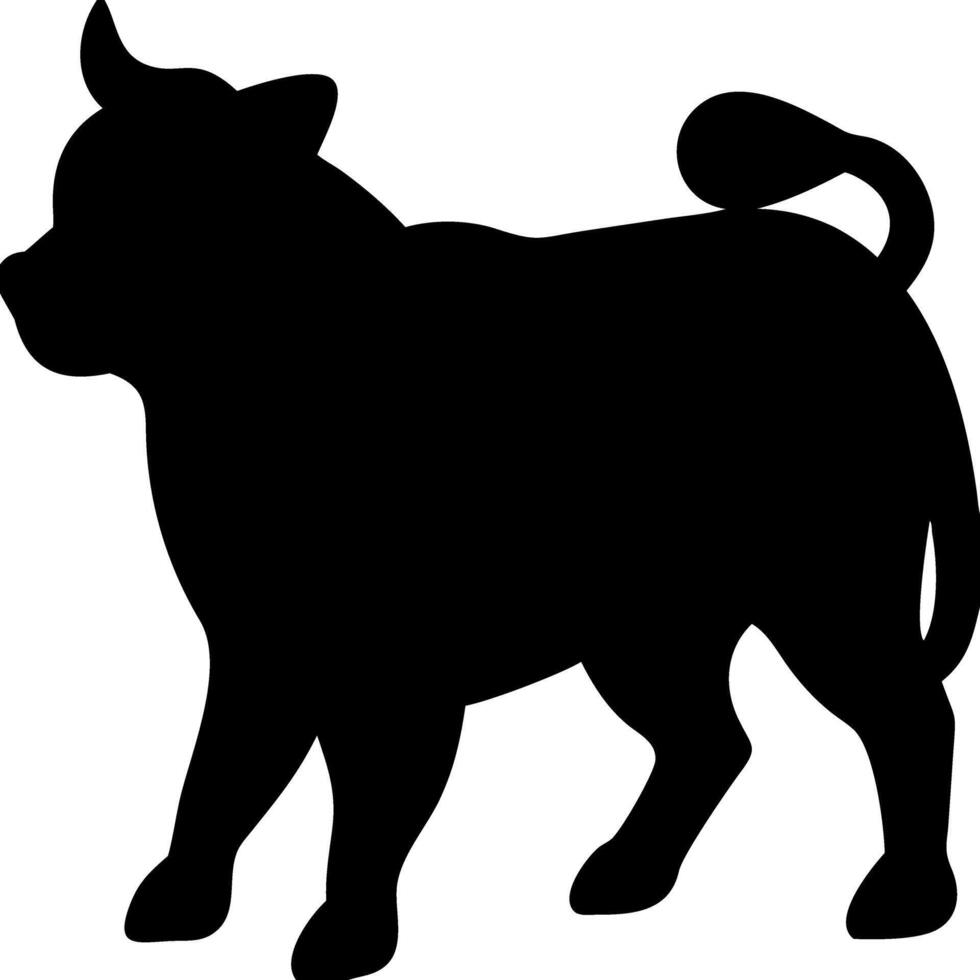 Bold Black Bull Silhouette Illustration for Agricultural Use and Business Themes vector