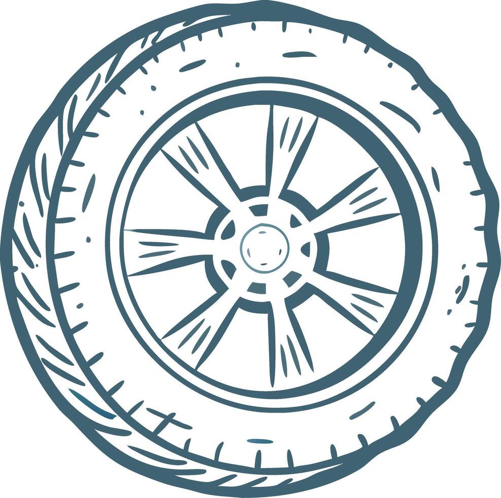 Illustration of Car Tire and Wheel Design for Automotive Concepts vector