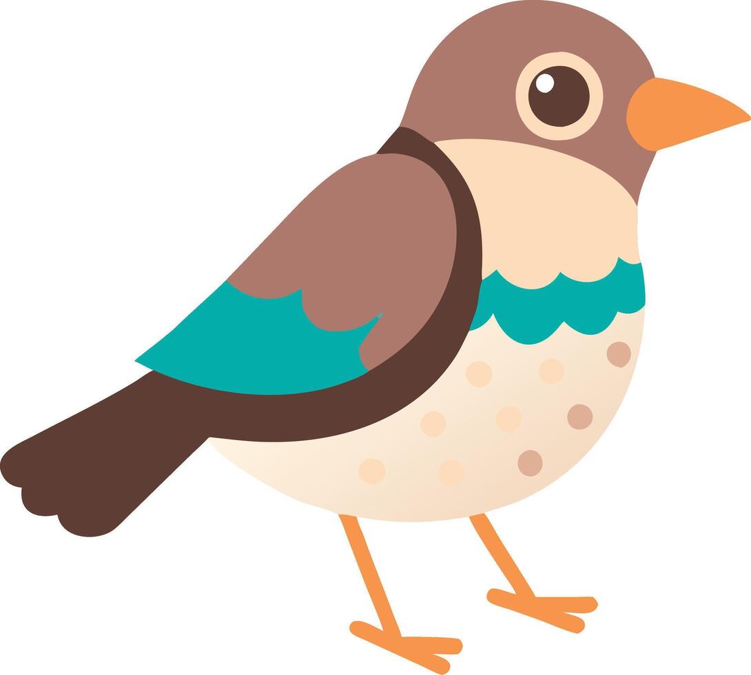 Colorful Cartoon Bird Illustration for Creative Design Projects vector