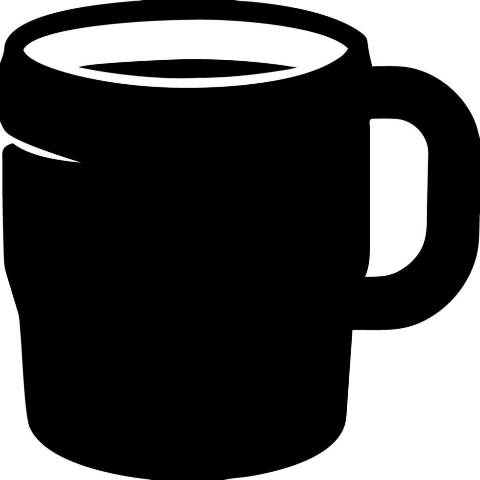 Black Coffee Cup Silhouette Design for Cafe Branding and Graphic Projects vector
