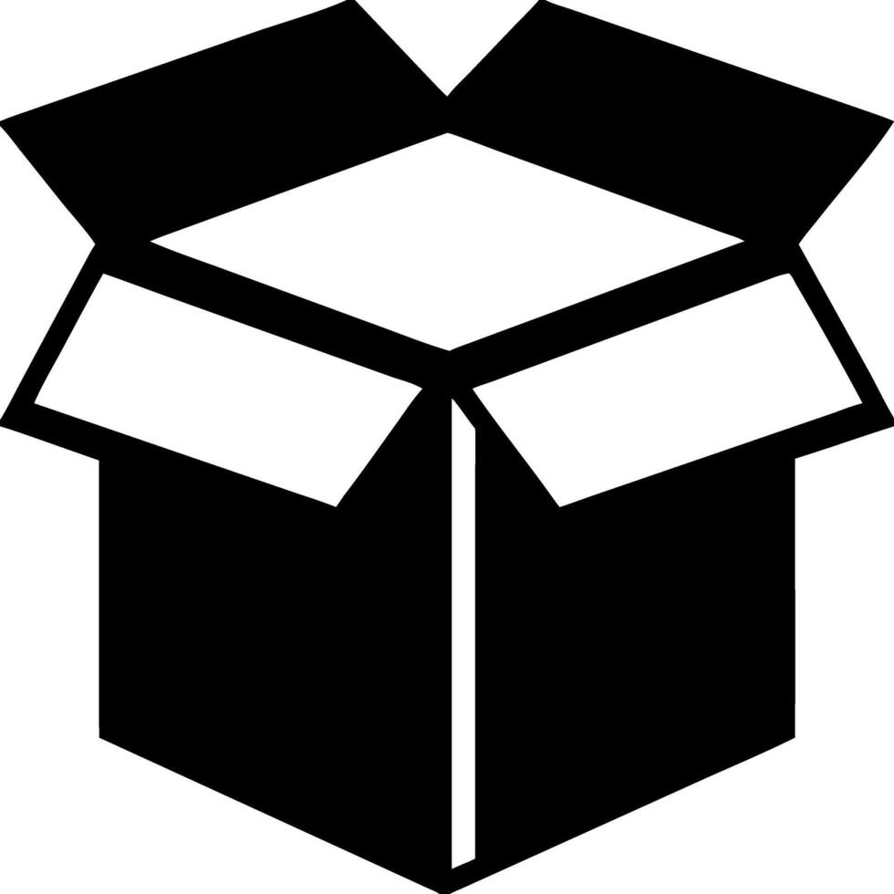 Open Cardboard Box Illustration for Packaging Shipping and Storage Concepts vector