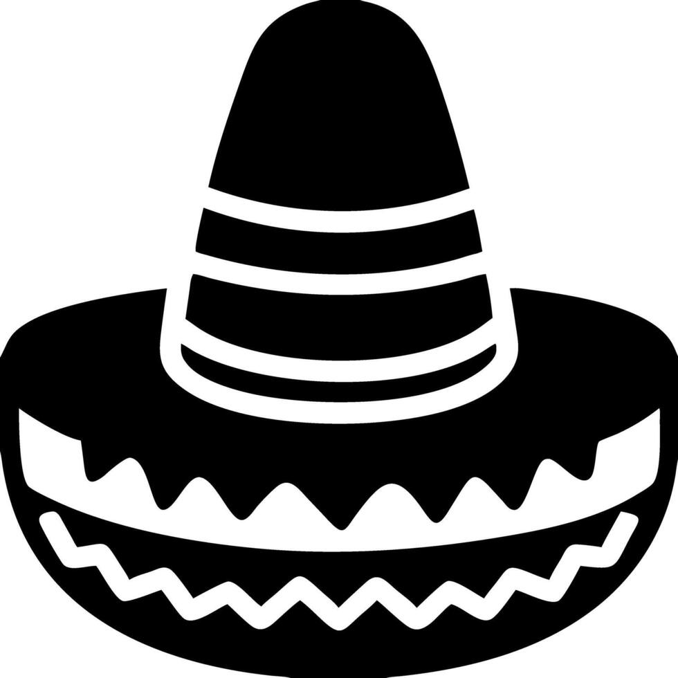 Traditional Mexican Sombrero Illustration for Cultural Festive Designs vector