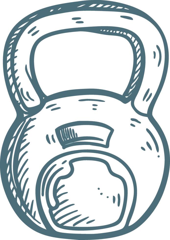 Illustration Fitness Kettlebell Graphic for Gym and Exercise Design vector