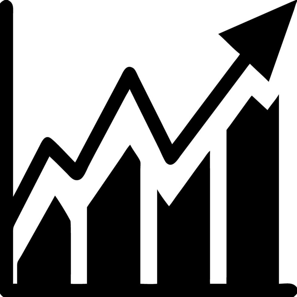 Economic Growth Symbol Upward Arrow on Financial Chart Illustration vector