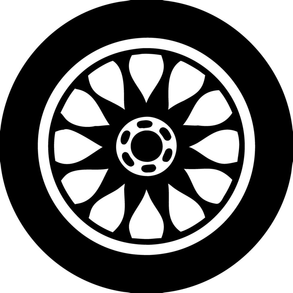 Illustration Automotive Wheel Rim Design Abstract Tire Pattern vector