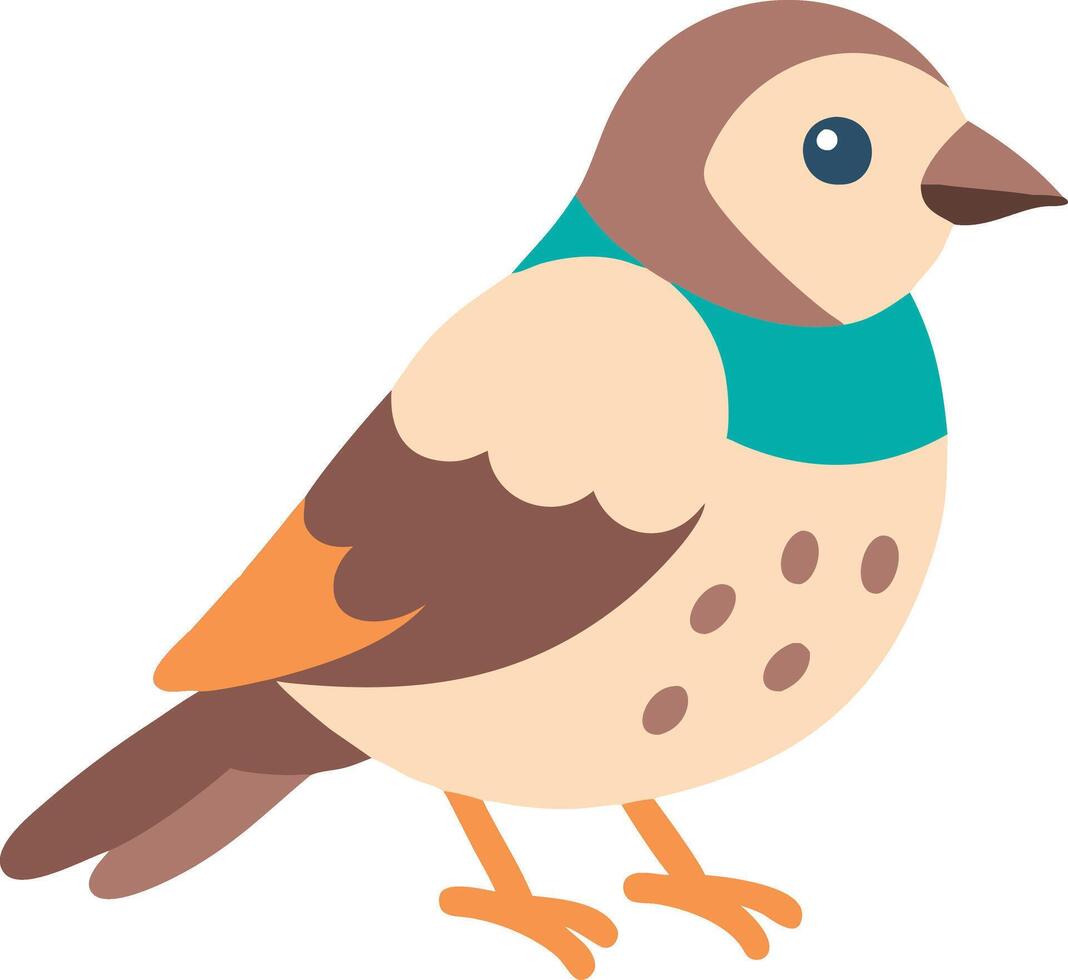 Colorful Sparrow Illustration for Nature and Wildlife Designs vector