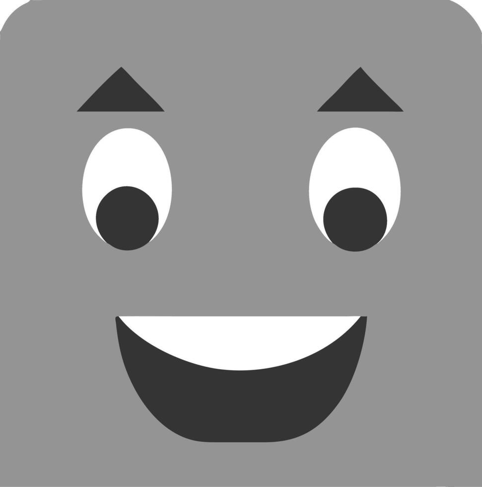 Happy Face with Simple Geometric Shapes Smiling Expression vector