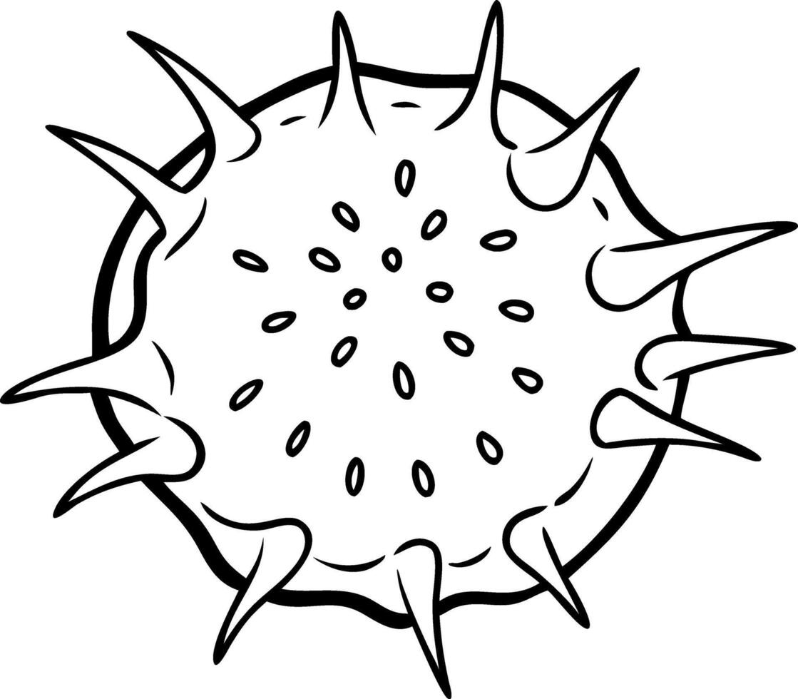Spiky Abstract Illustration Circular Object Design vector