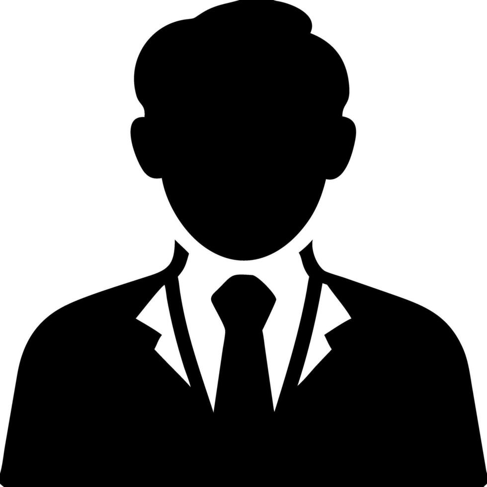 Silhouette Businessman Illustration for Professional Profile Design vector
