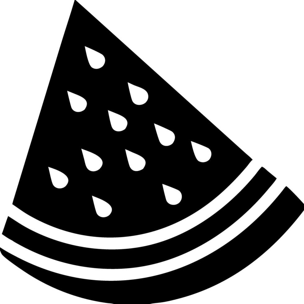 Black Watermelon Slice Perfect for Summer Fruit Illustrations vector