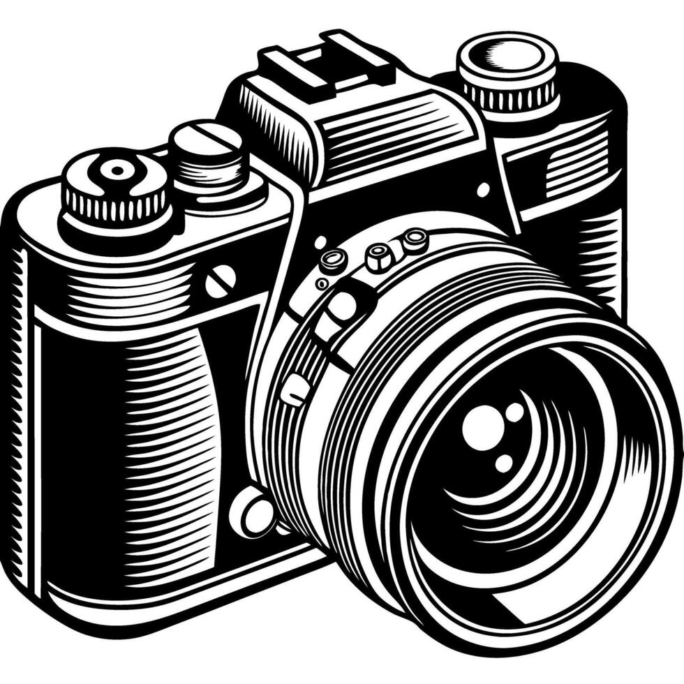 Vintage Camera Illustration Retro Design vector