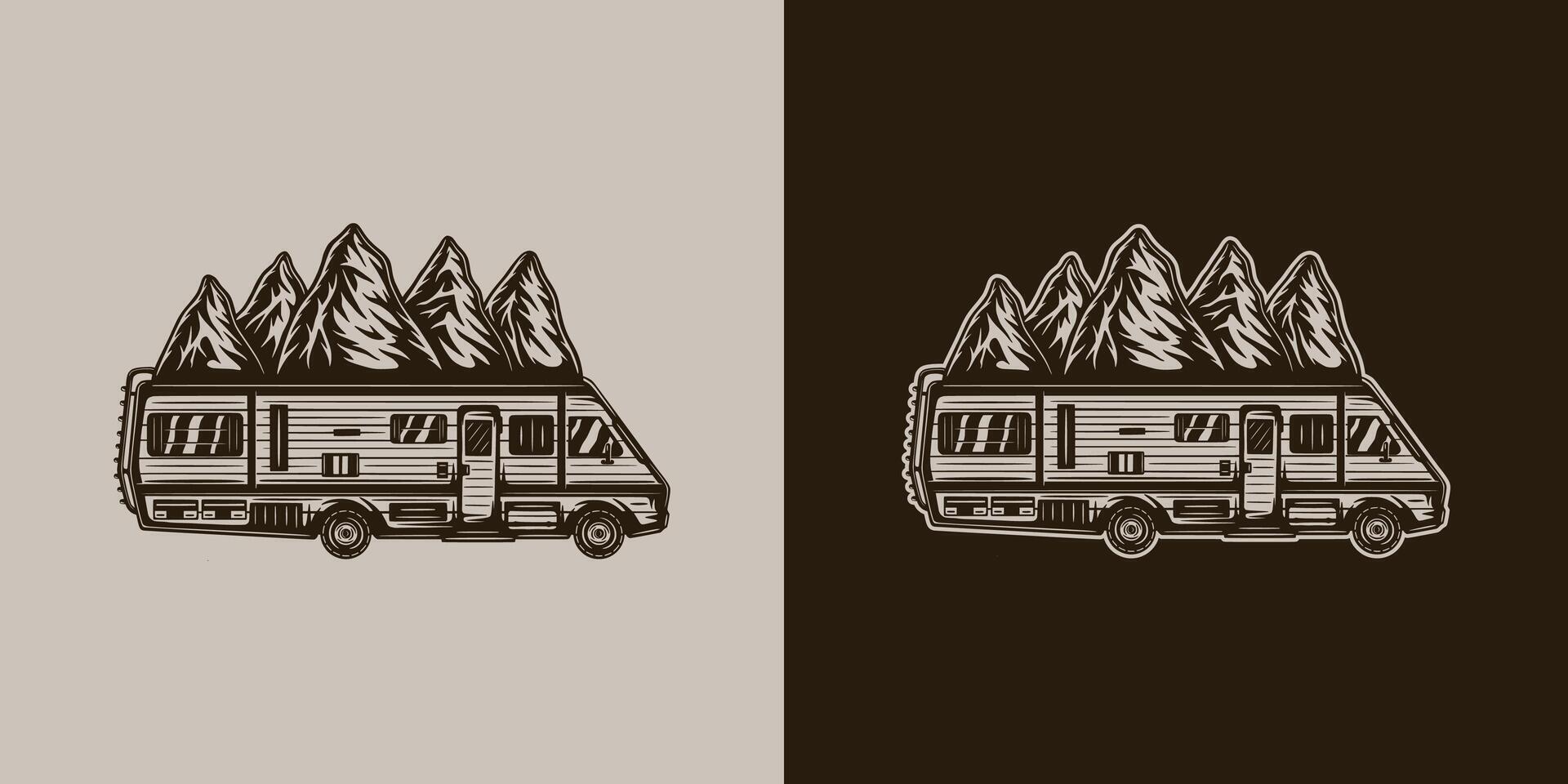 Two different logos for an rv vector