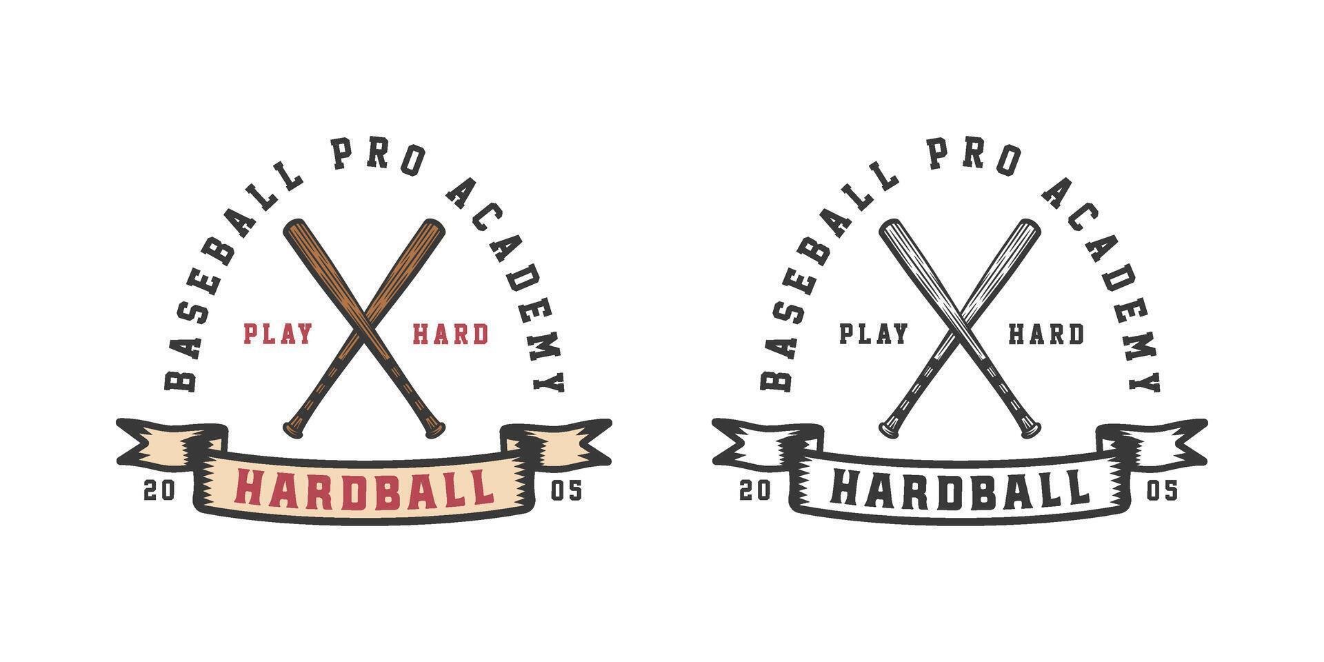 Baseball logo design vector