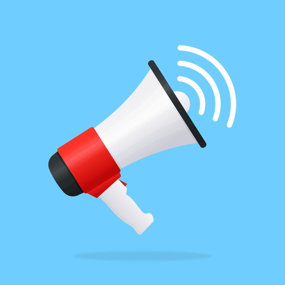 illustration of megaphone and loudspeaker vector