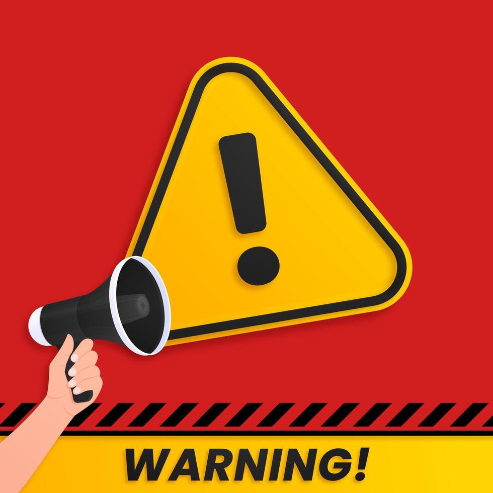 Danger warning alert very important pop up sign banner concept vector