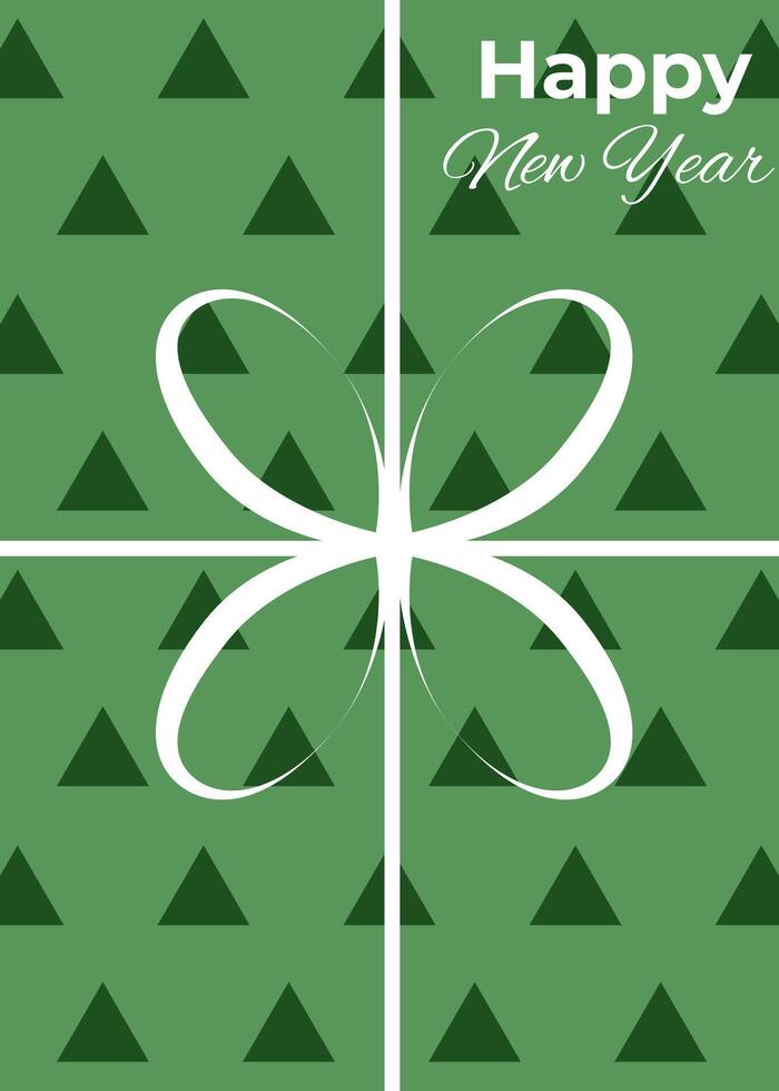 New Year Christmas Birthday greeting cards with gift box. Winter holiday design for greeting card, invitation discount voucher, advertising vector
