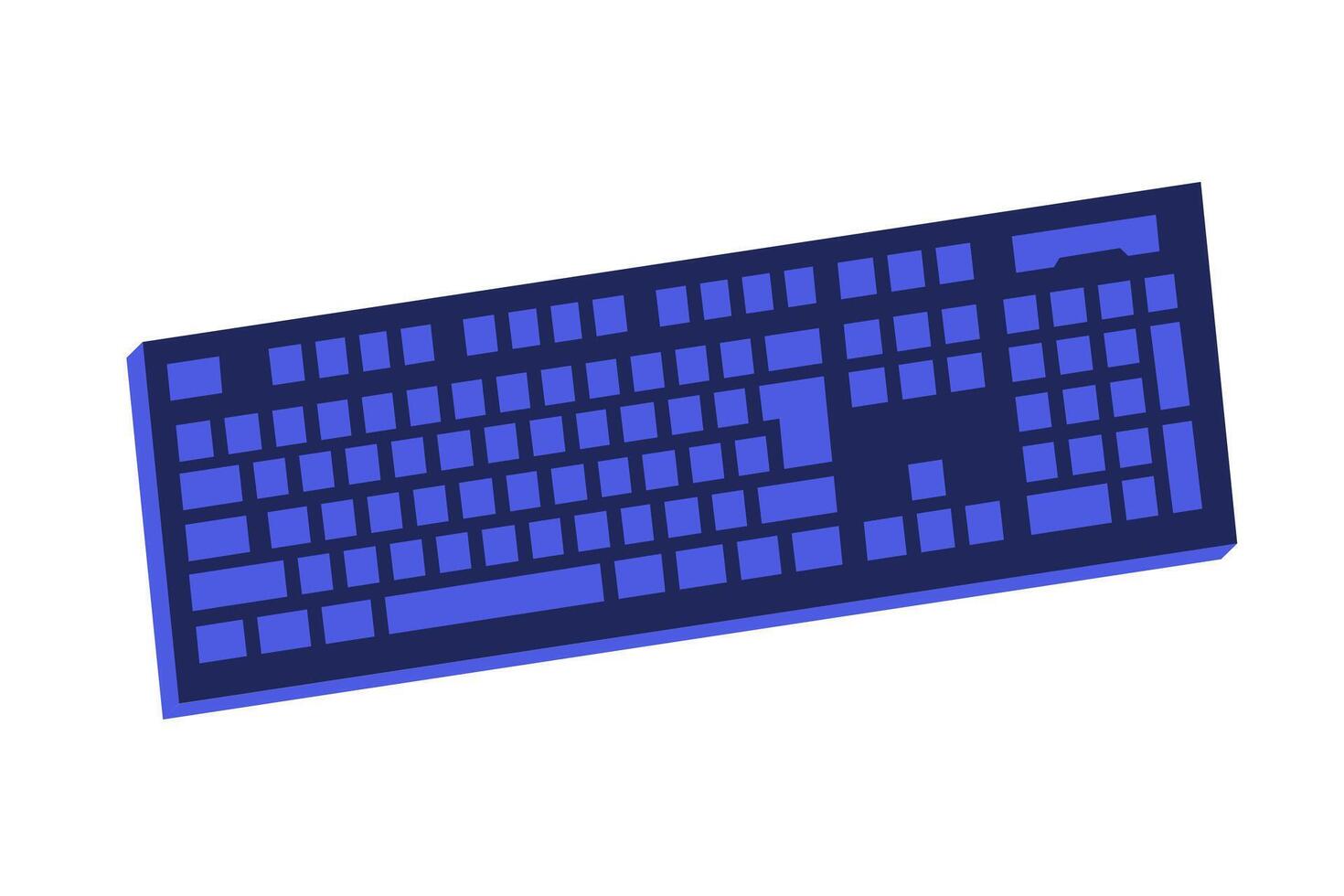 keyboard gadget technology icon. Isolated and flat illustration. View from above vector