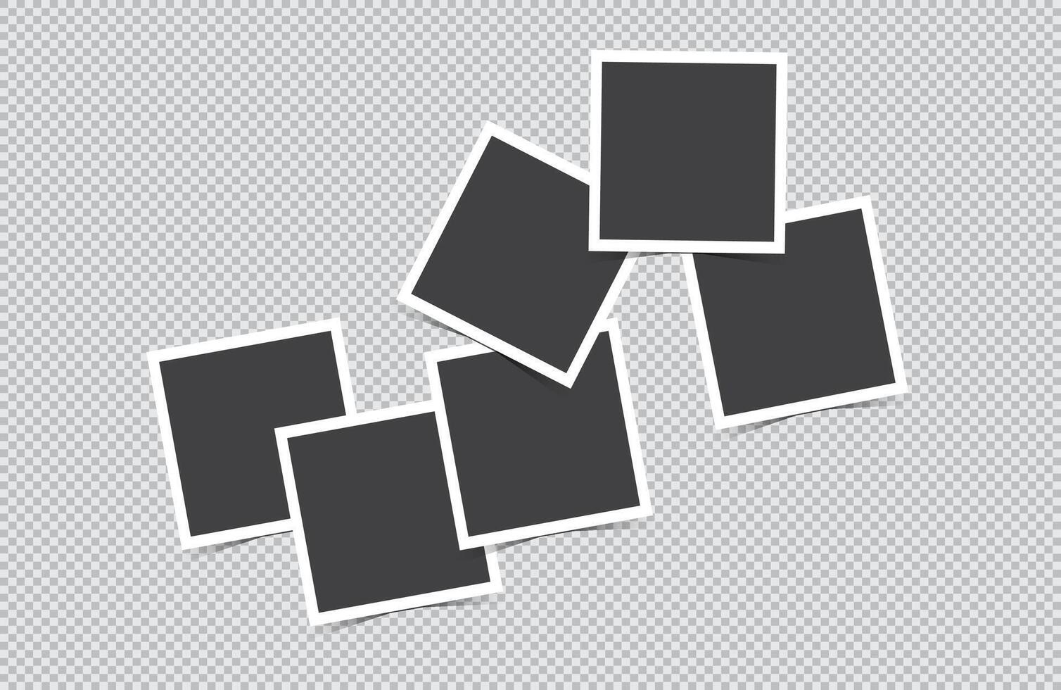 Creative Photo Collage Mockup Set on transparent background vector