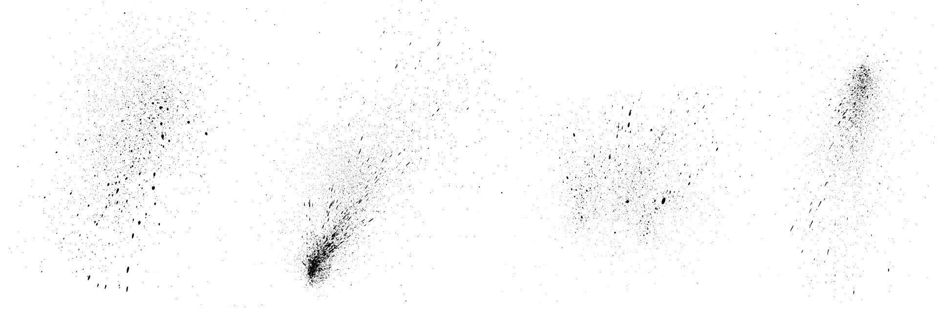 black splatter grunge ink collection vector