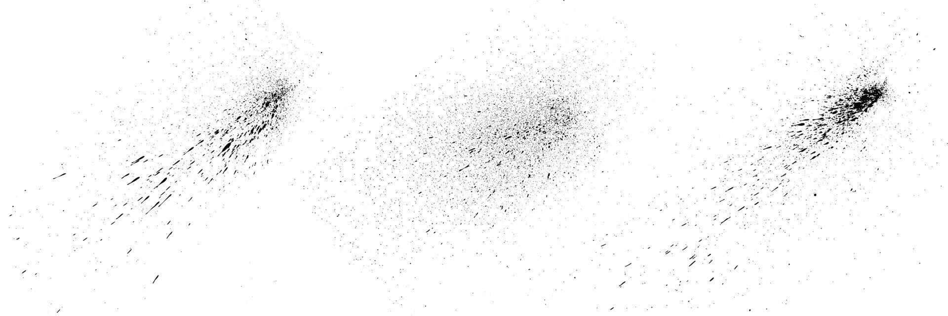 black splatter grunge paint set vector