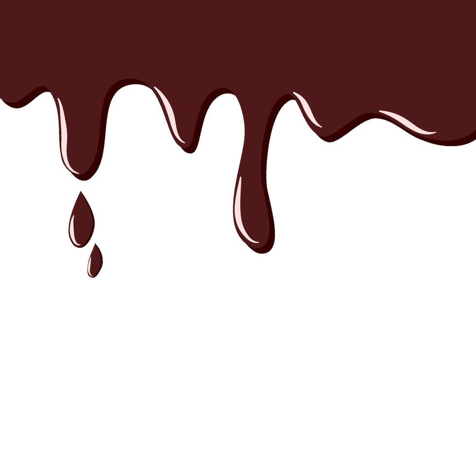 Melted choco dripping vector