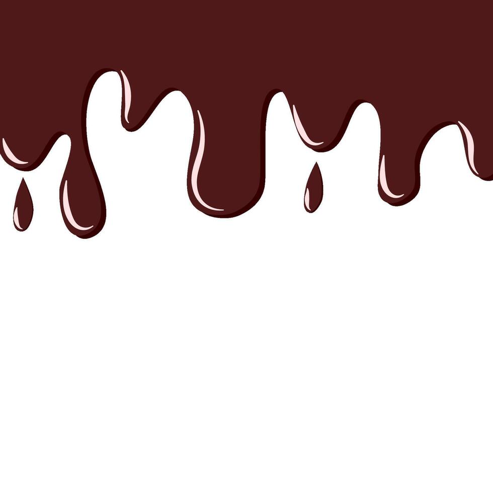 chocolate dripping liquid vector