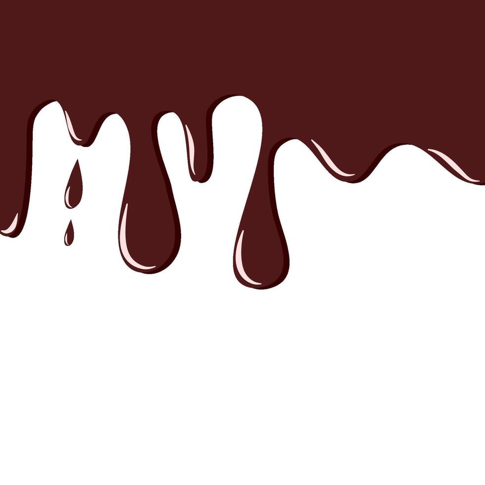 Choco melting drip vector