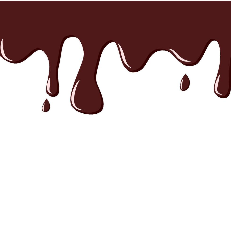 Melting chocolate dripping vector