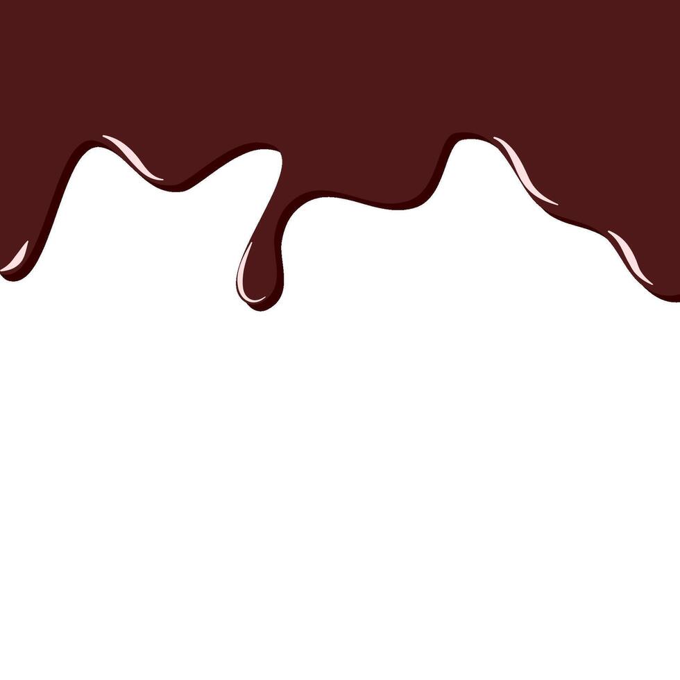 Chocolate dripping melt vector