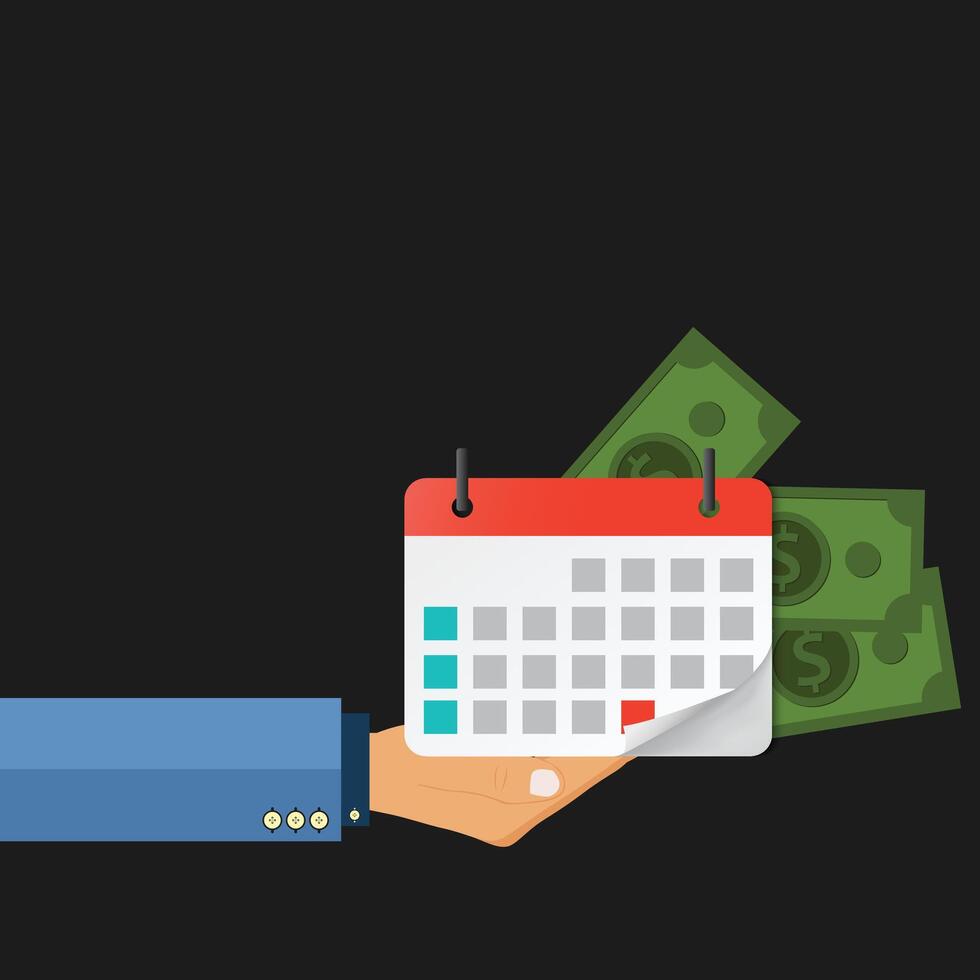 Payment date or payday icon vector
