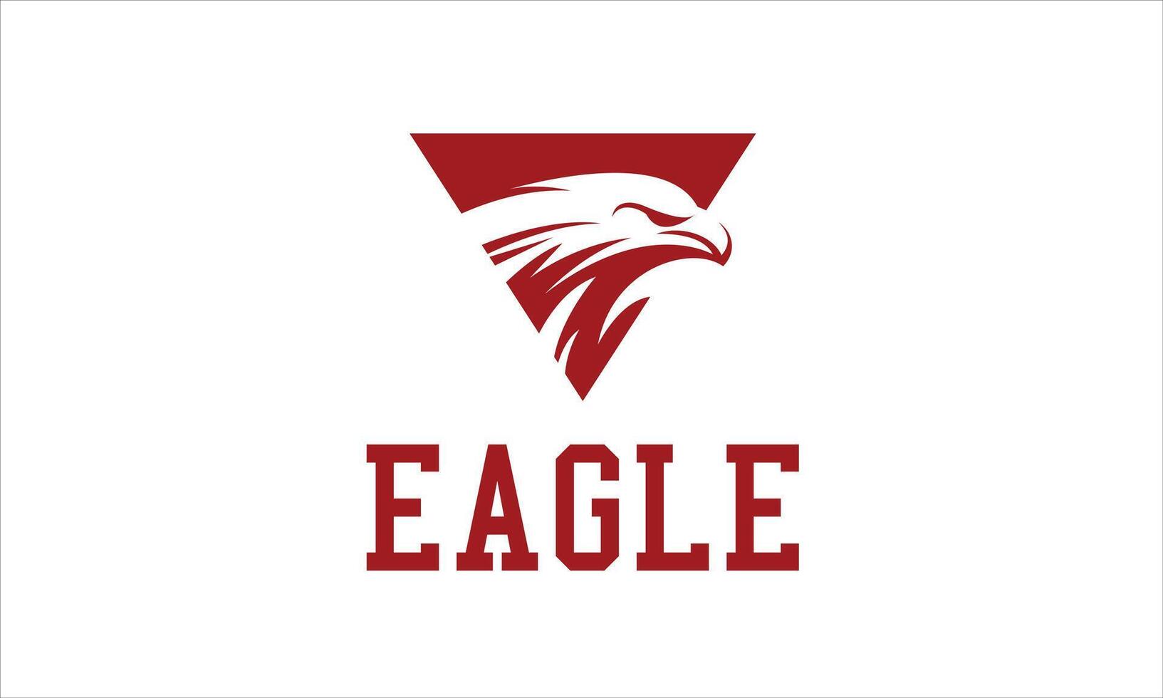 red eagle head logo with white background vector