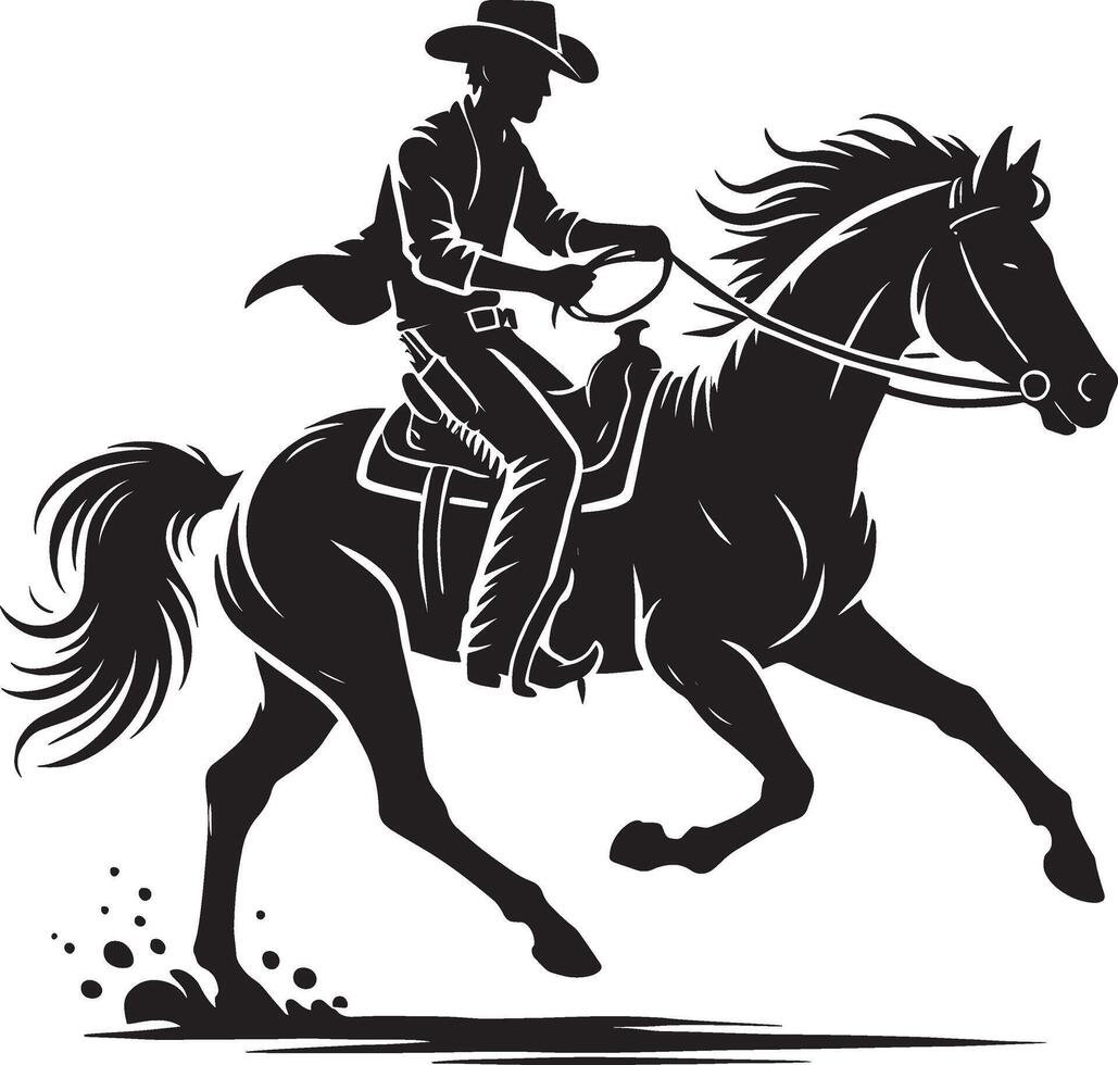 Textured cowboy shape icon against a white backdrop vector