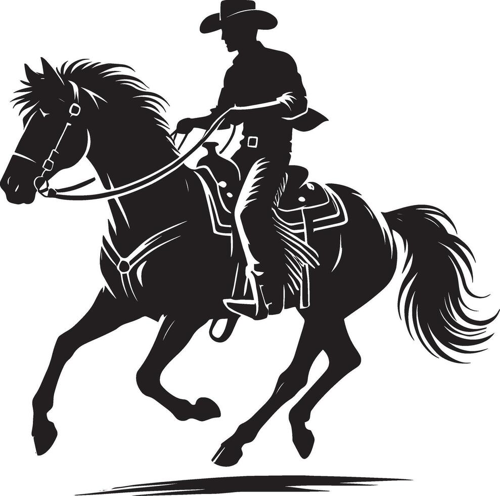 Elegant cowboy icon design on a plain white background vector