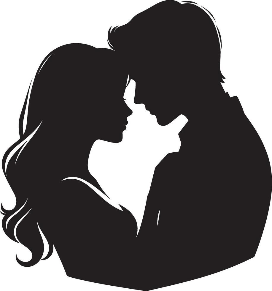 Graceful romantic couple illustration isolated on plain white vector