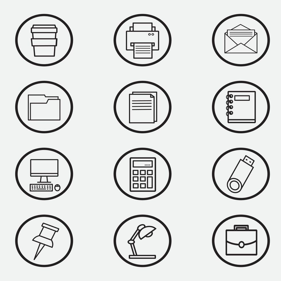 office icon good for element design, workspace icon, ui design, web design, symbol etc vector