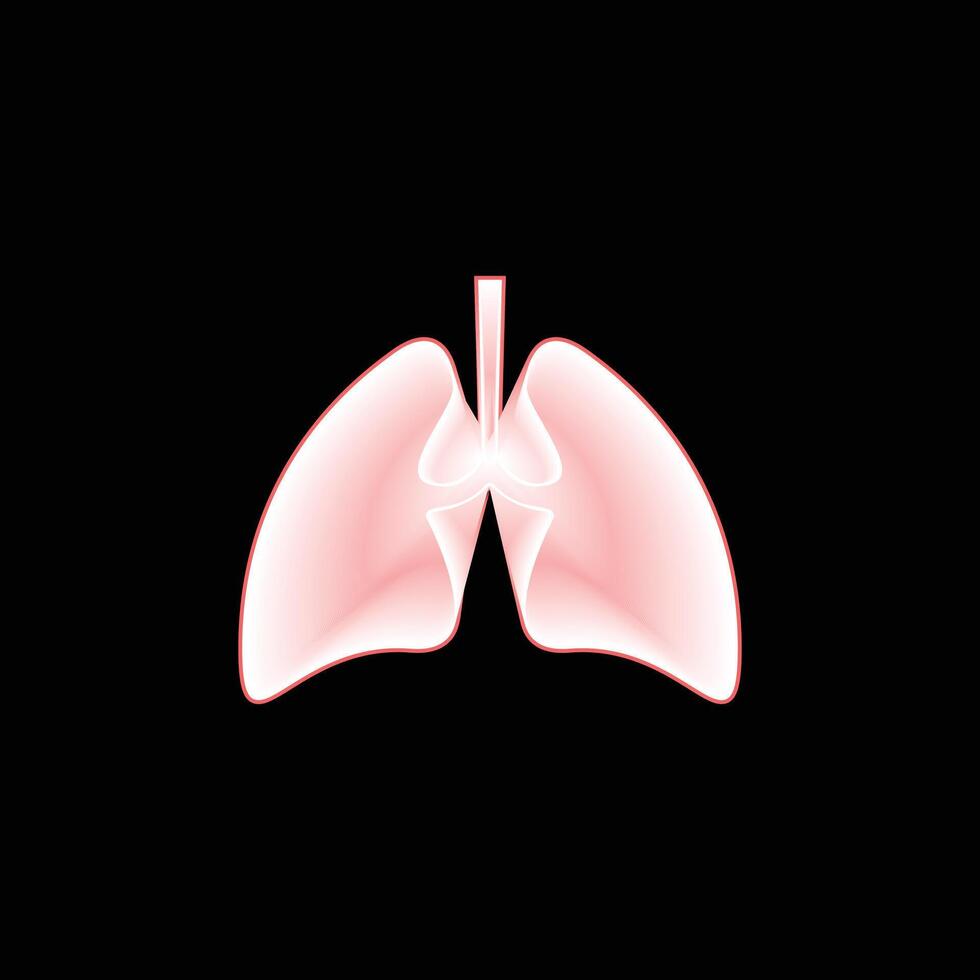 Lungs icon logo design vector