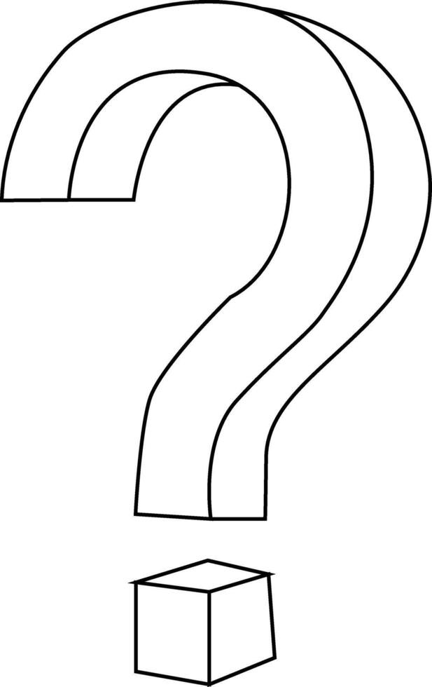 Question icon line art . vector