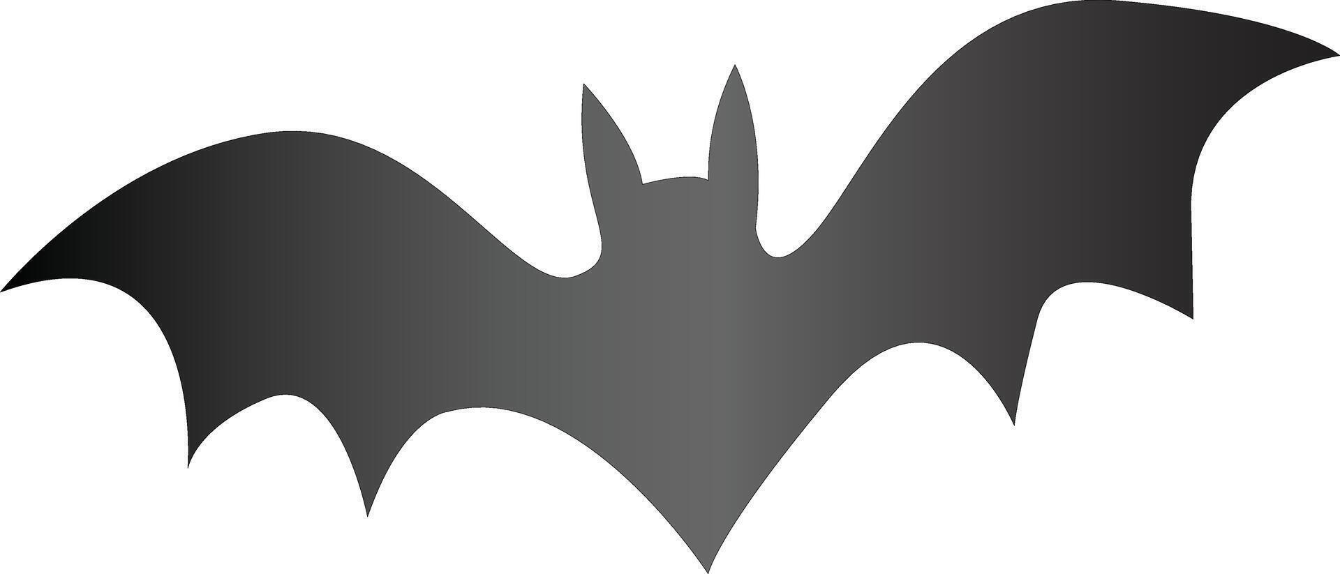 Halloween bats silhouette isolated on white background. vector