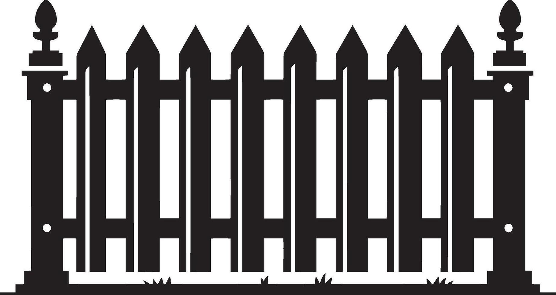 Captivating garden fence shadow design on a clean white surface vector