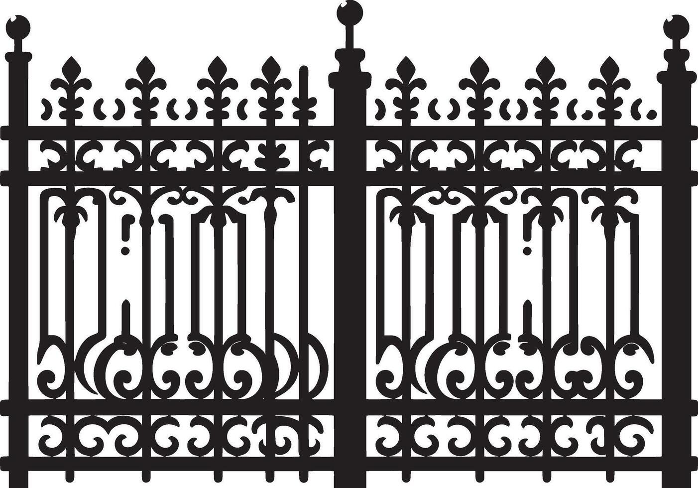 Subtle garden fence silhouette design on clean white surface vector