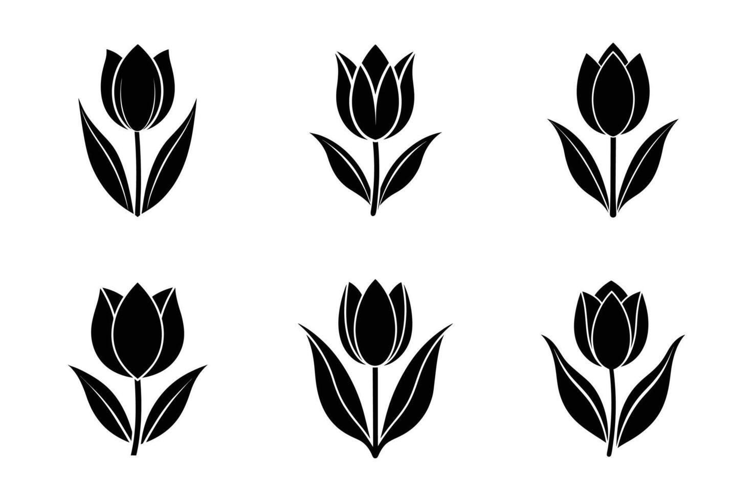 Enhance your designs with this flower silhouette and floral clipart bundle. Perfect for digital and printable projects. vector