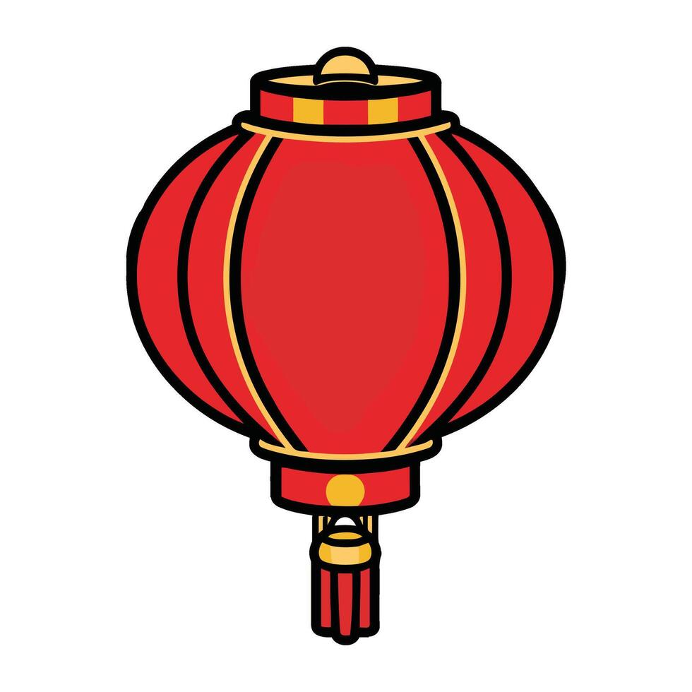 Chinese lantern icon vector
