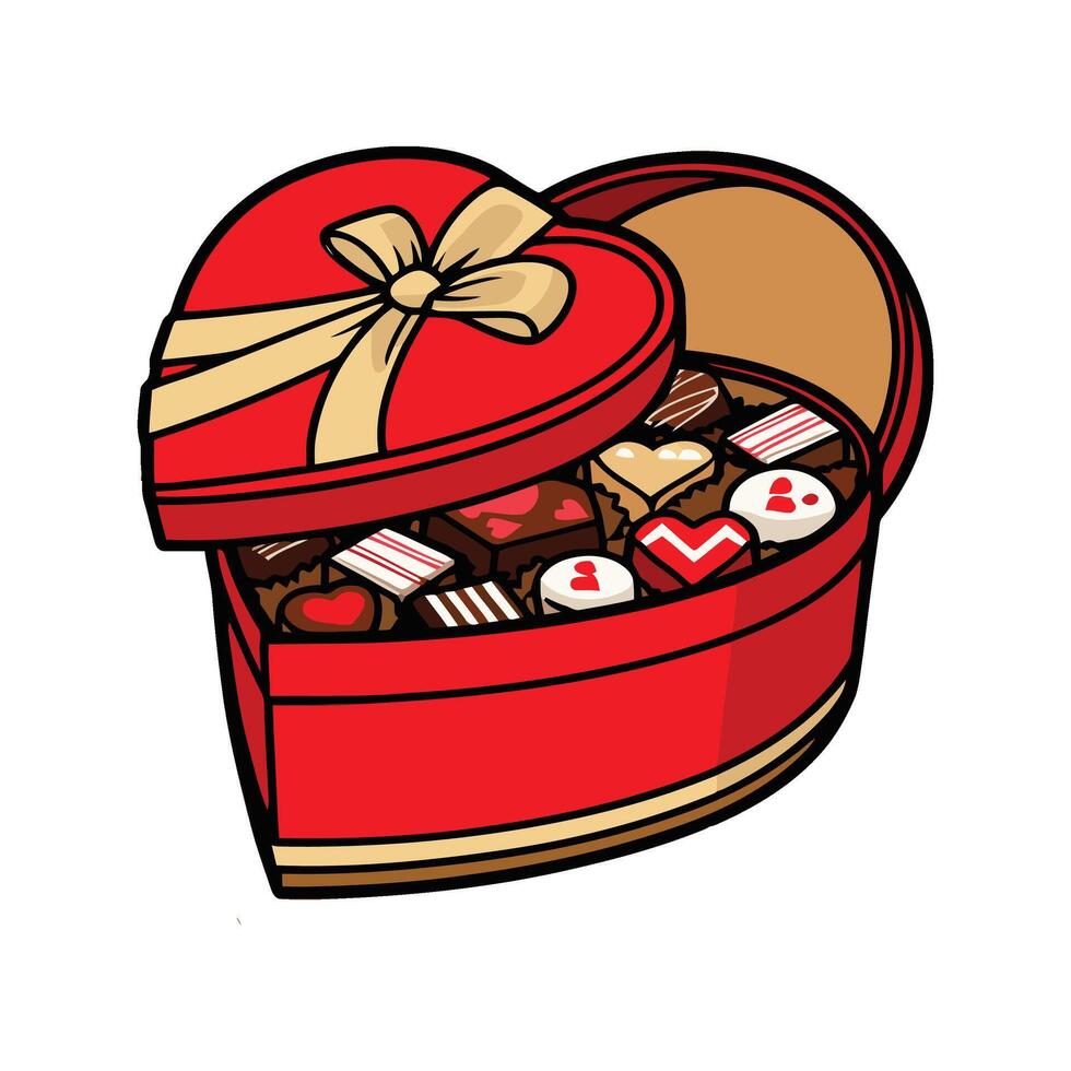 Valentine's day gift box vector