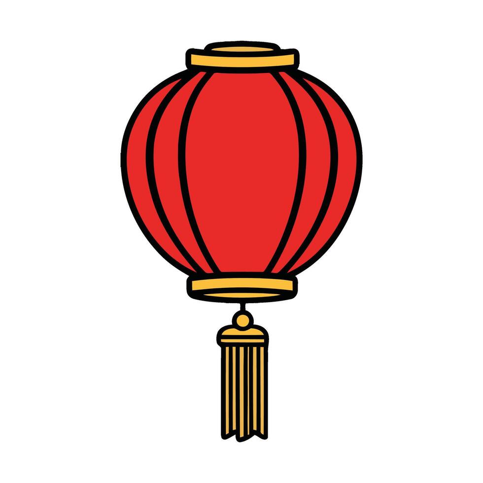 Chinese lantern icon vector