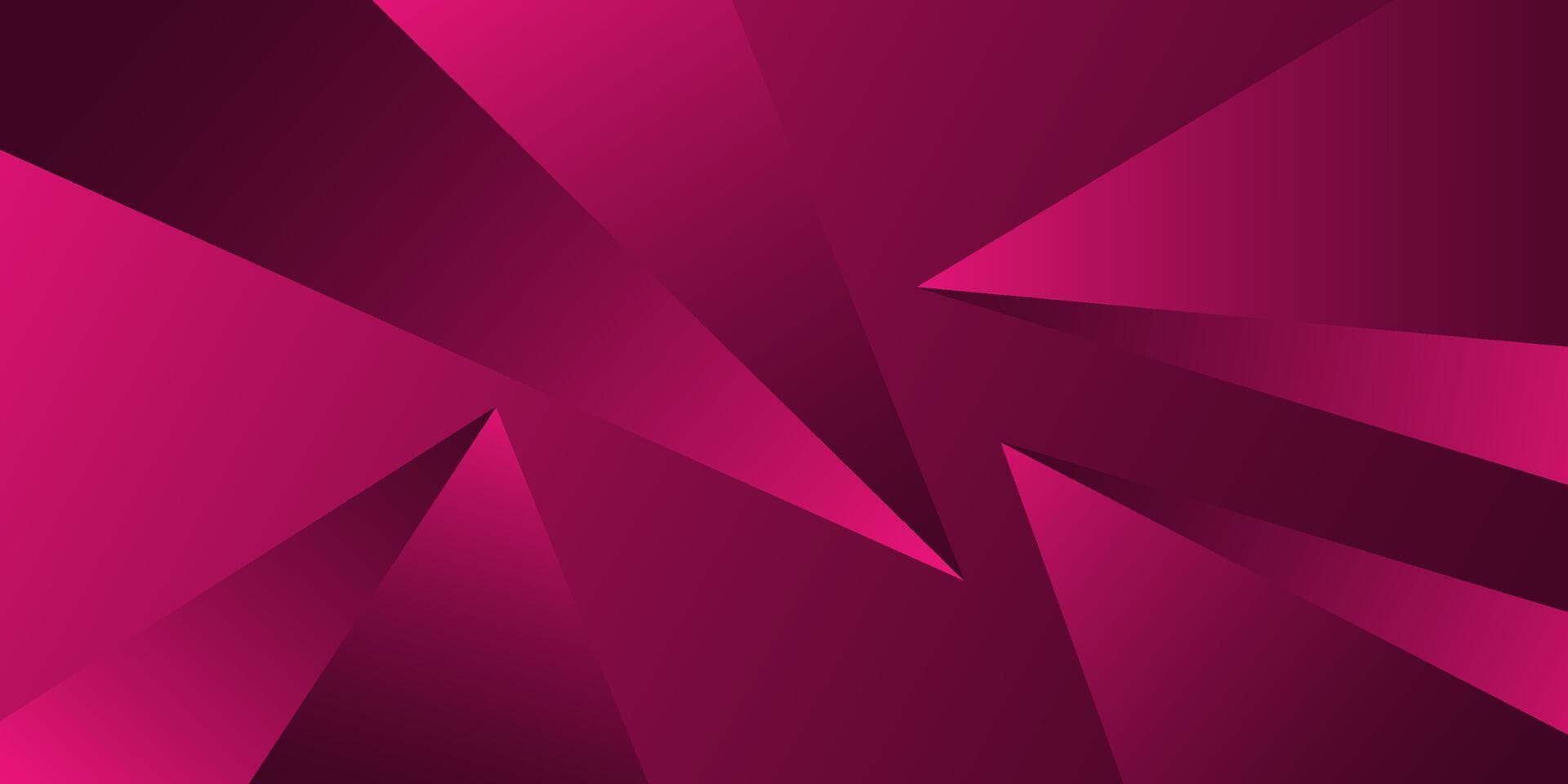 Abstract 3D paper cut background in pink with bright gradient arrow pattern combination in the background. Eps10 vector