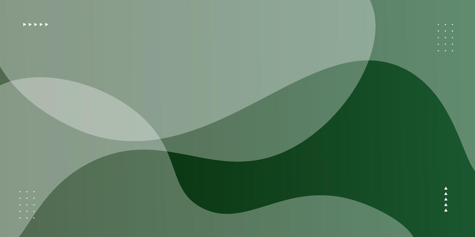 Modern abstract green geometric wavy background. Dynamic shape composition. Eps10 vector