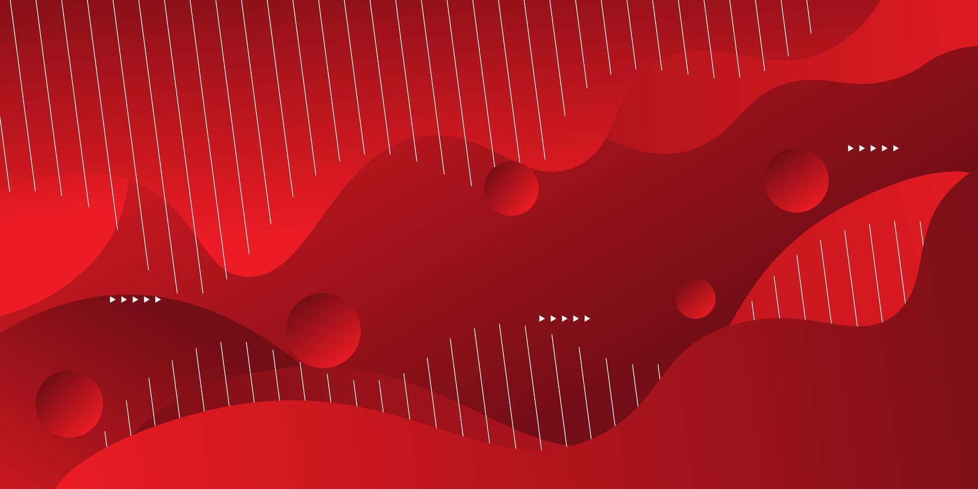 Simple modern futuristic red wave background with realistic straight lines and shadow pattern design. Eps10 vector